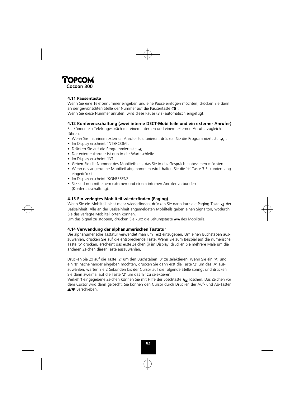 Cocoon 300 | Topcom COCOON 300 User Manual | Page 81 / 95