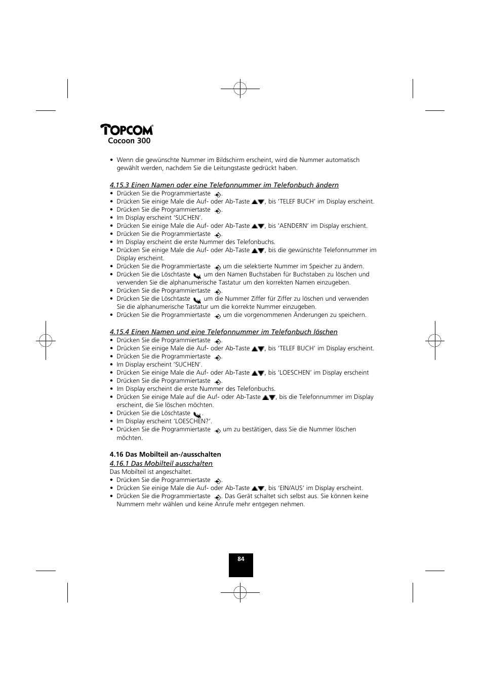 Cocoon 300 | Topcom COCOON 300 User Manual | Page 83 / 95
