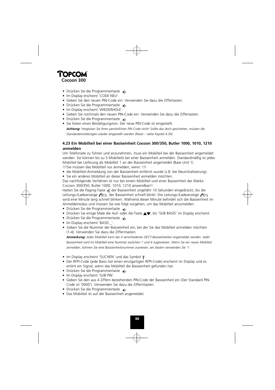 Cocoon 300 | Topcom COCOON 300 User Manual | Page 87 / 95