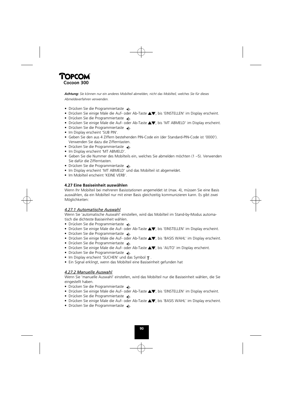 Cocoon 300 | Topcom COCOON 300 User Manual | Page 89 / 95