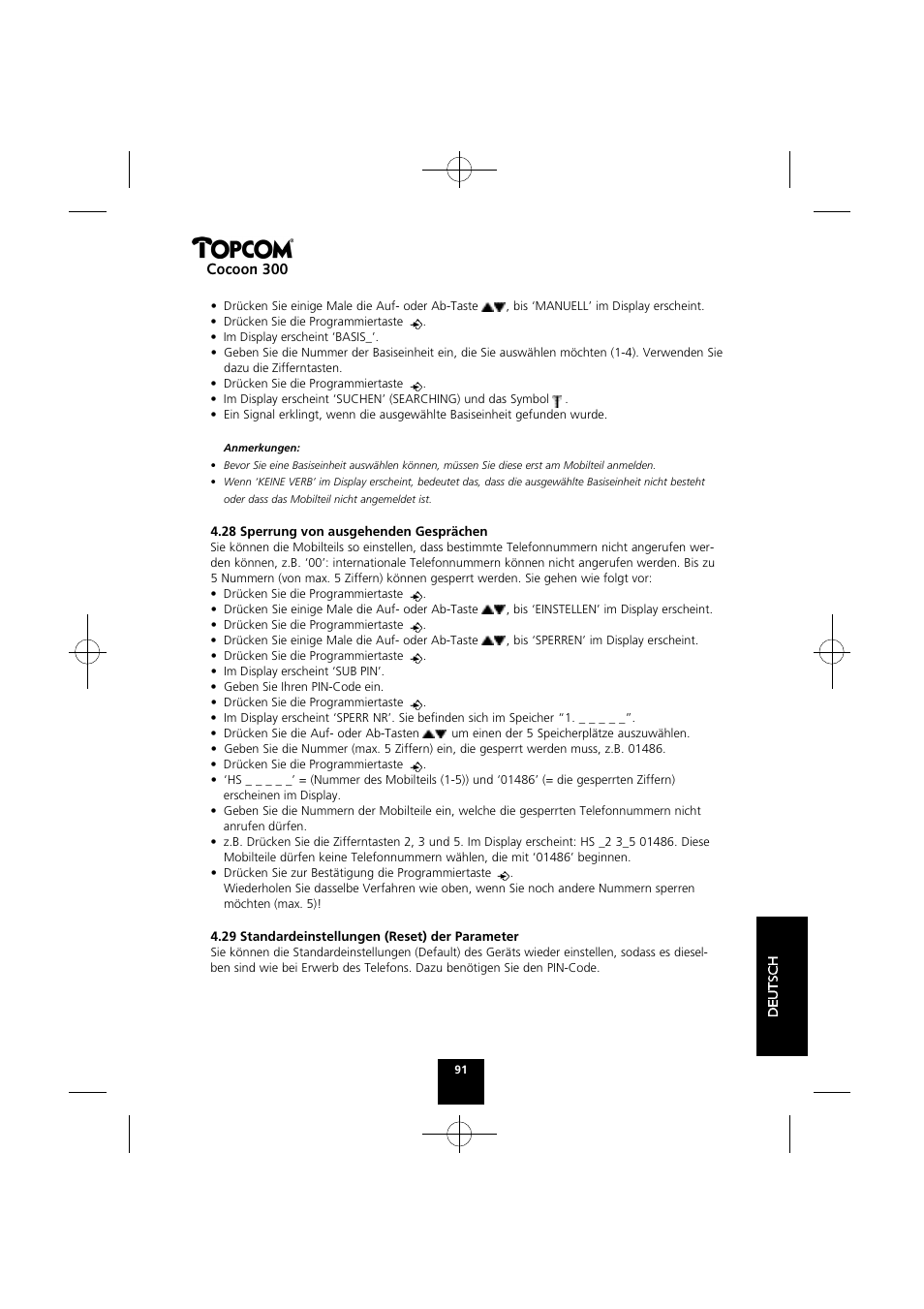 Cocoon 300 | Topcom COCOON 300 User Manual | Page 90 / 95