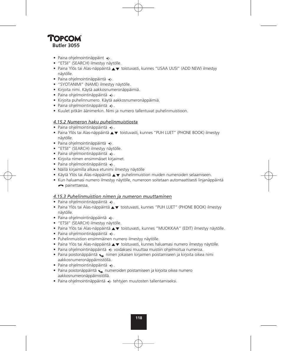 Topcom BUTLER 3055 User Manual | Page 118 / 176