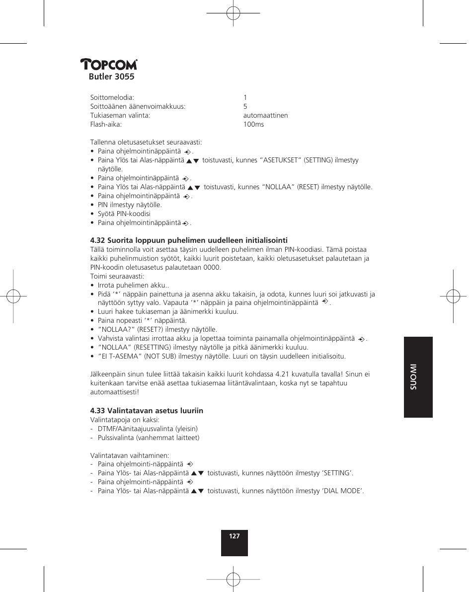 Topcom BUTLER 3055 User Manual | Page 127 / 176