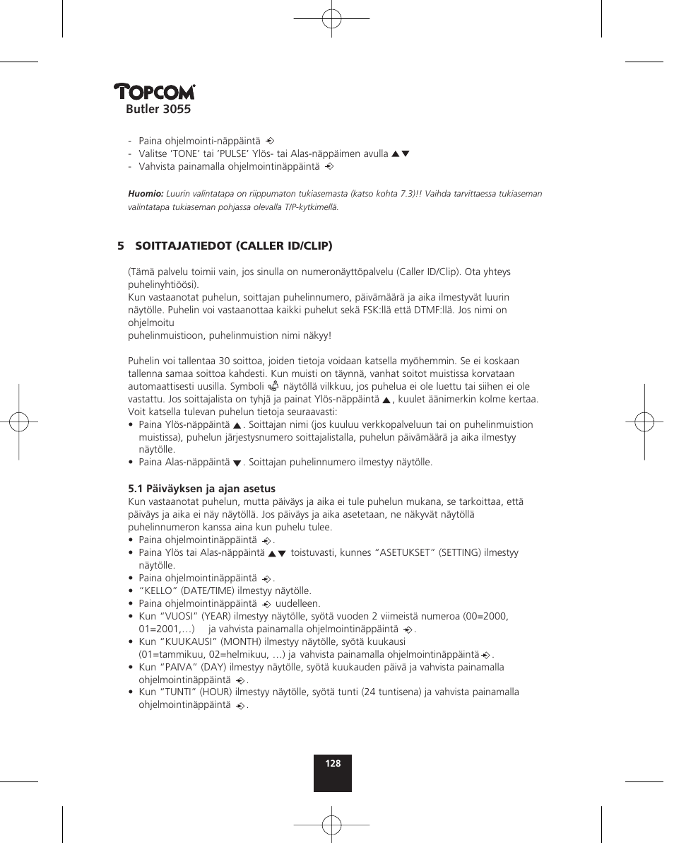 Topcom BUTLER 3055 User Manual | Page 128 / 176
