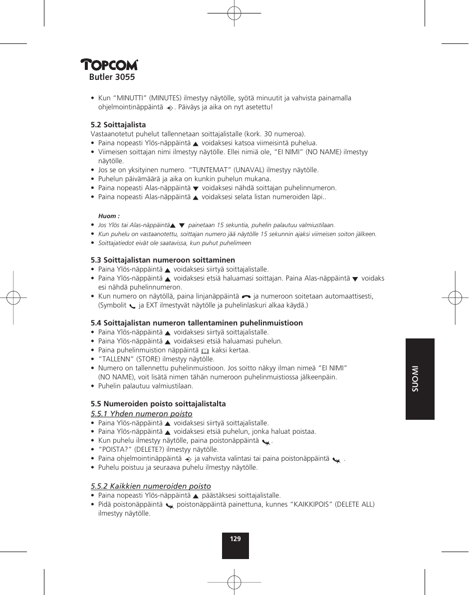 Topcom BUTLER 3055 User Manual | Page 129 / 176