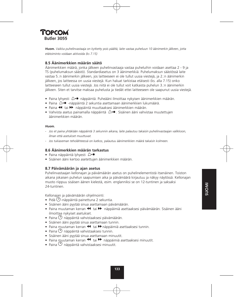Topcom BUTLER 3055 User Manual | Page 133 / 176