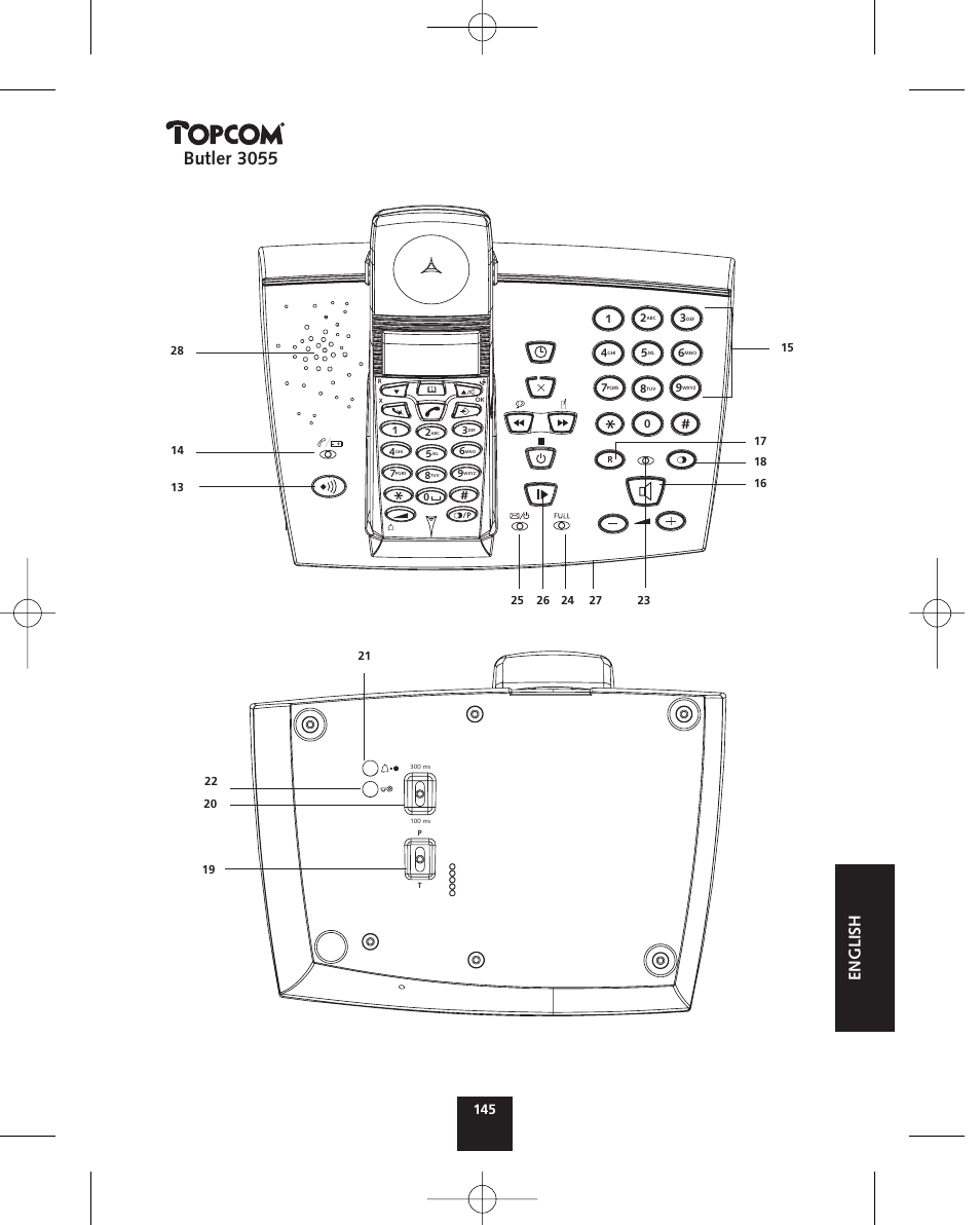 Butler 3055, English | Topcom BUTLER 3055 User Manual | Page 145 / 176