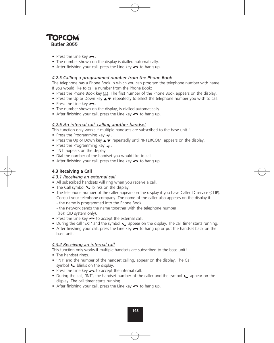 Topcom BUTLER 3055 User Manual | Page 148 / 176