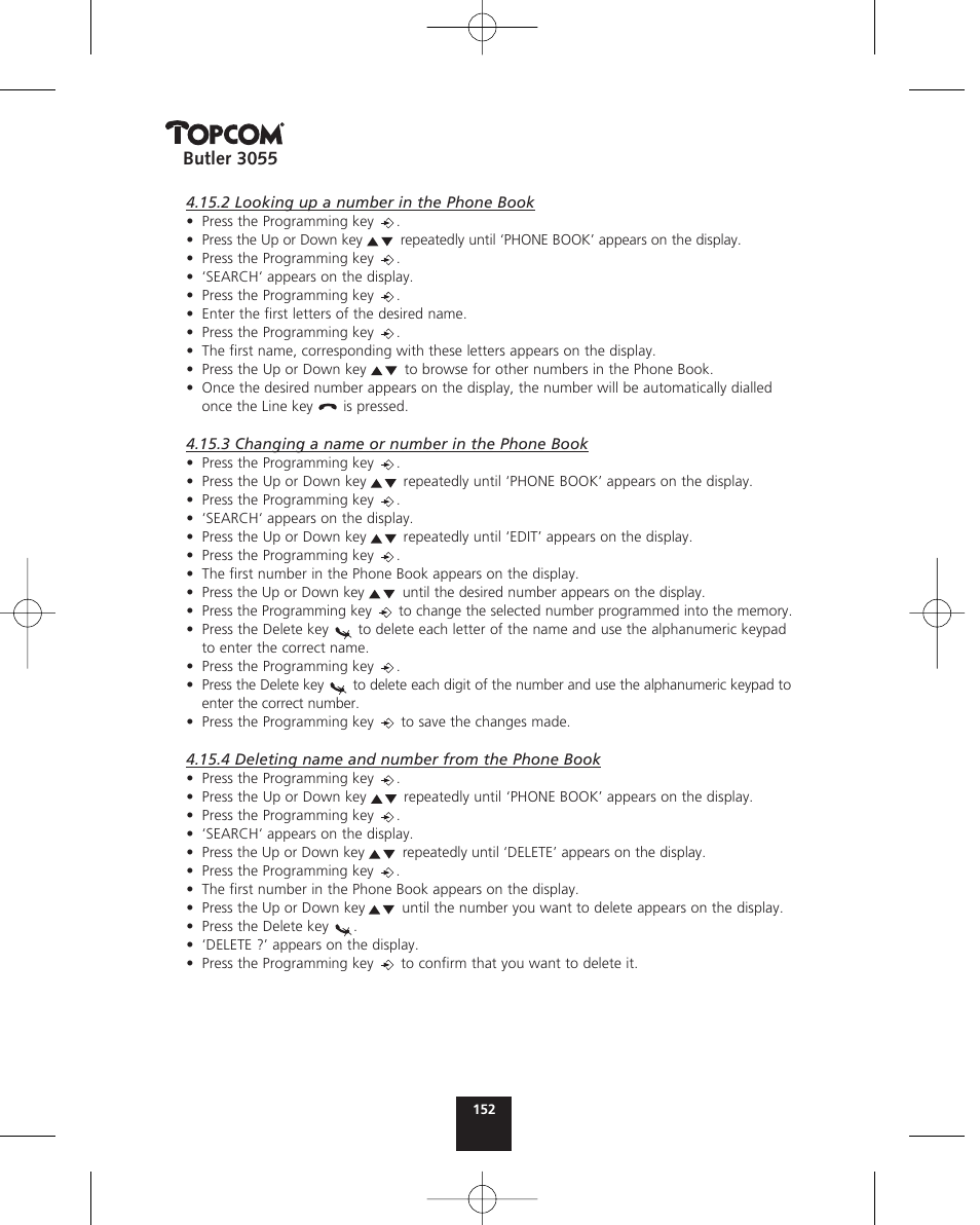 Topcom BUTLER 3055 User Manual | Page 152 / 176