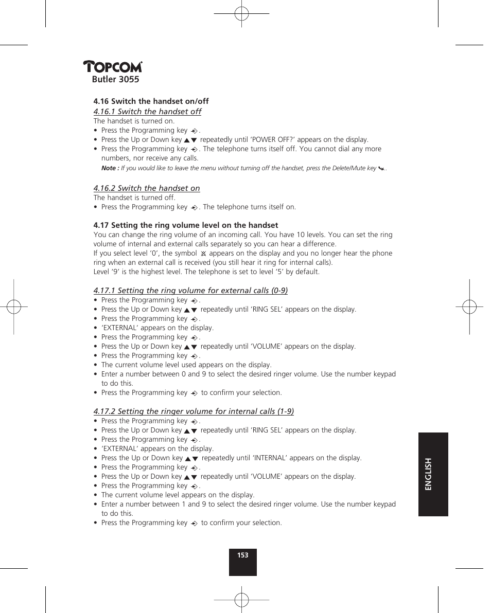 Topcom BUTLER 3055 User Manual | Page 153 / 176