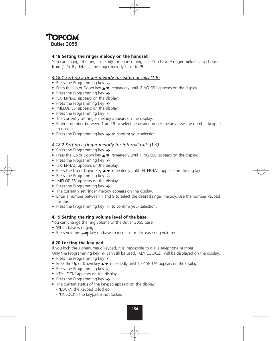 Topcom BUTLER 3055 User Manual | Page 154 / 176