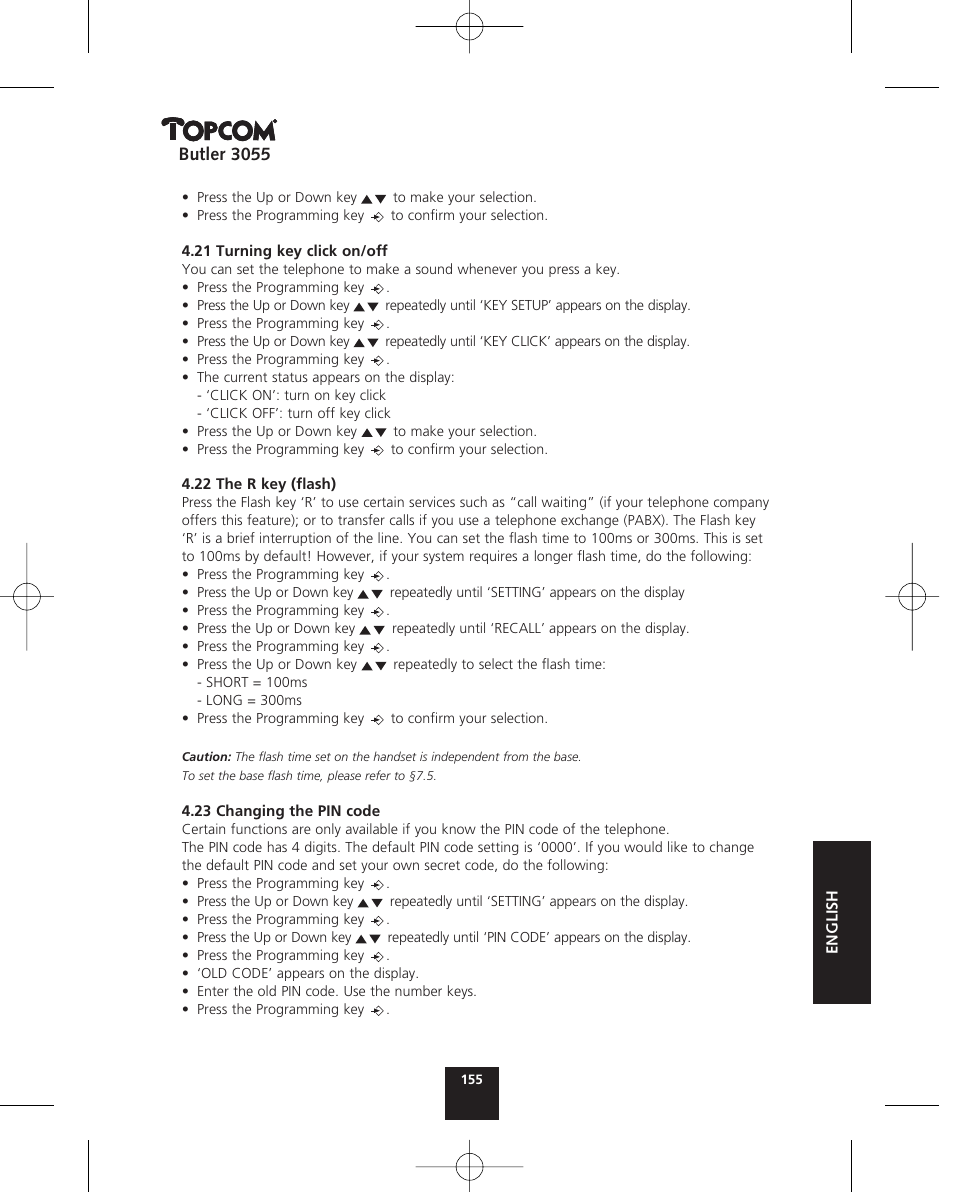 Topcom BUTLER 3055 User Manual | Page 155 / 176