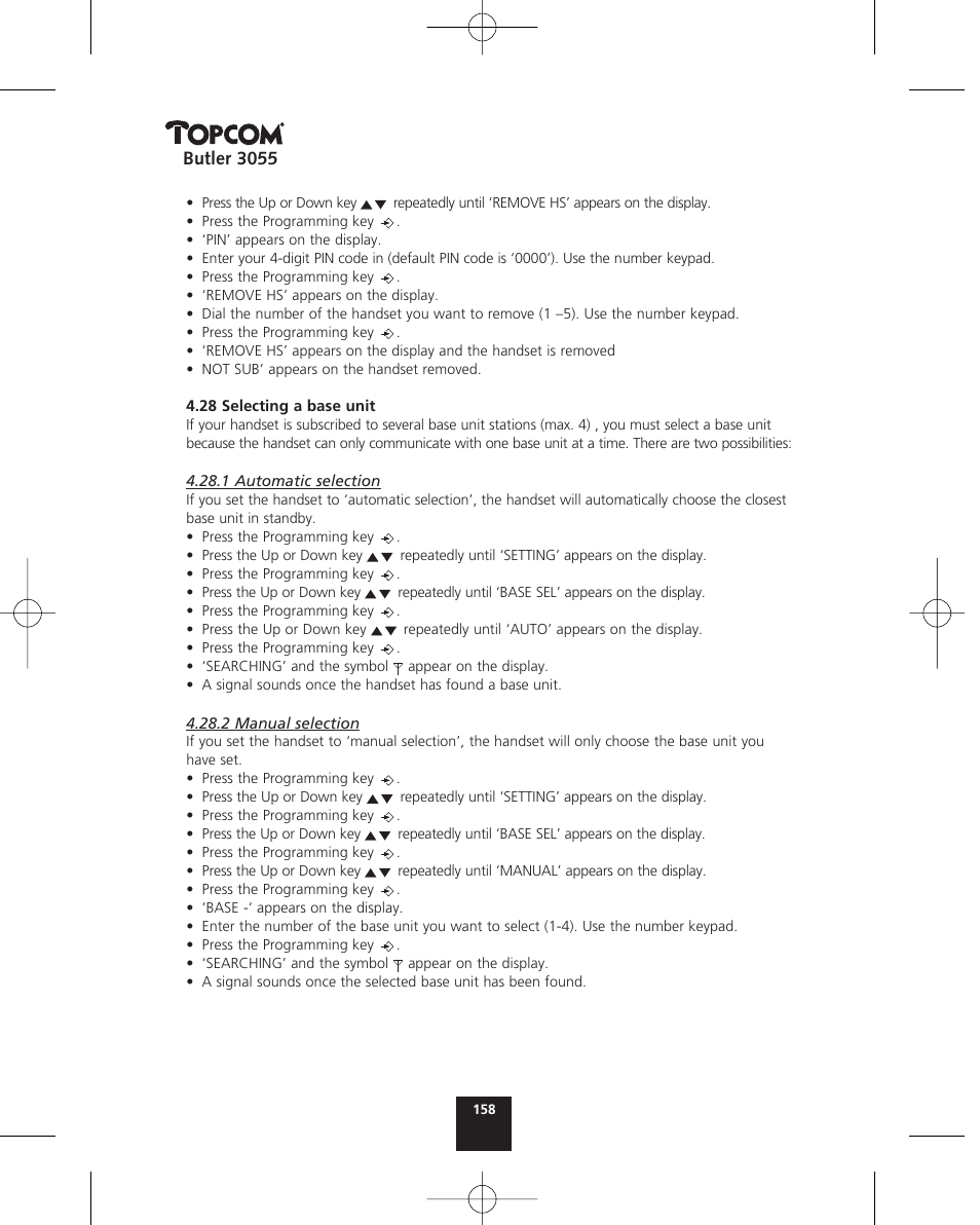 Topcom BUTLER 3055 User Manual | Page 158 / 176