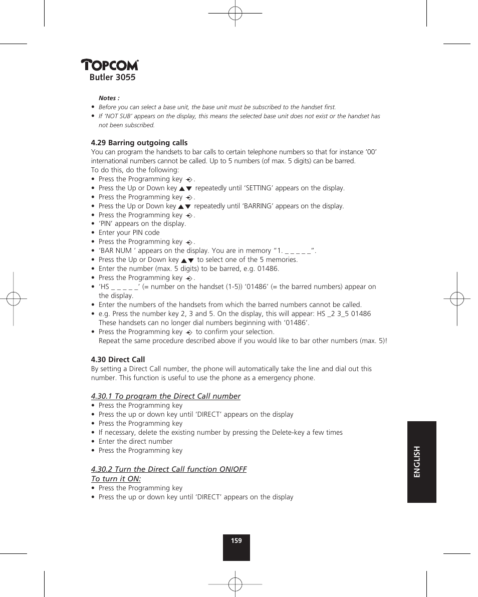 Topcom BUTLER 3055 User Manual | Page 159 / 176