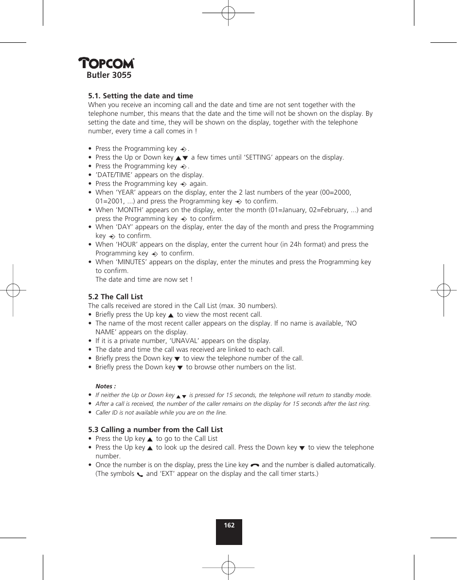 Topcom BUTLER 3055 User Manual | Page 162 / 176