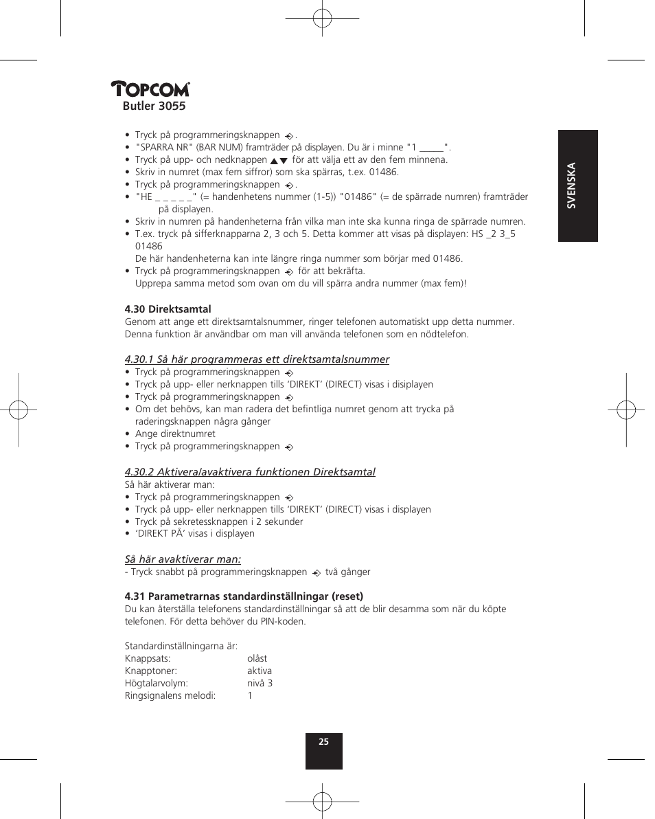 Topcom BUTLER 3055 User Manual | Page 25 / 176