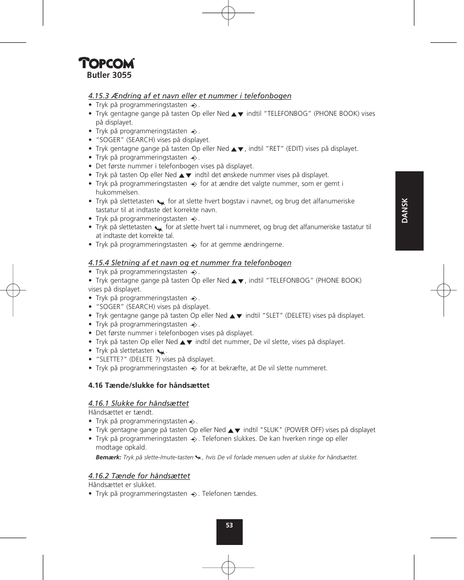 Topcom BUTLER 3055 User Manual | Page 53 / 176