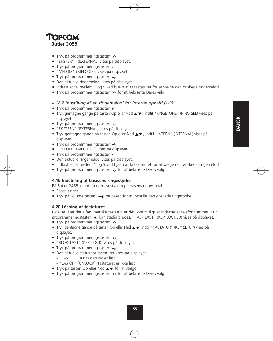 Topcom BUTLER 3055 User Manual | Page 55 / 176