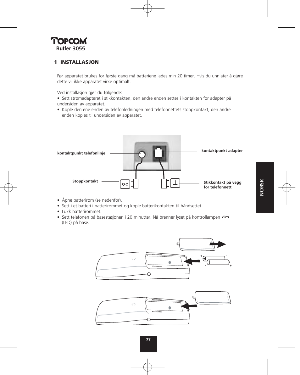 Butler 3055 | Topcom BUTLER 3055 User Manual | Page 77 / 176