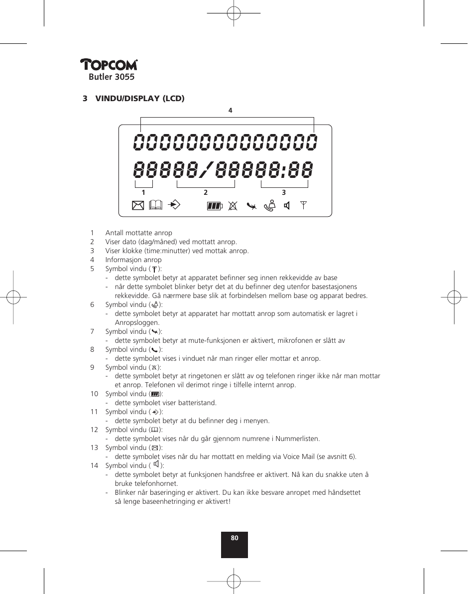 Topcom BUTLER 3055 User Manual | Page 80 / 176