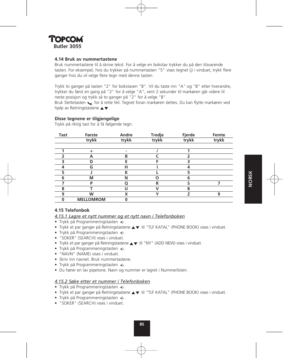 Topcom BUTLER 3055 User Manual | Page 85 / 176