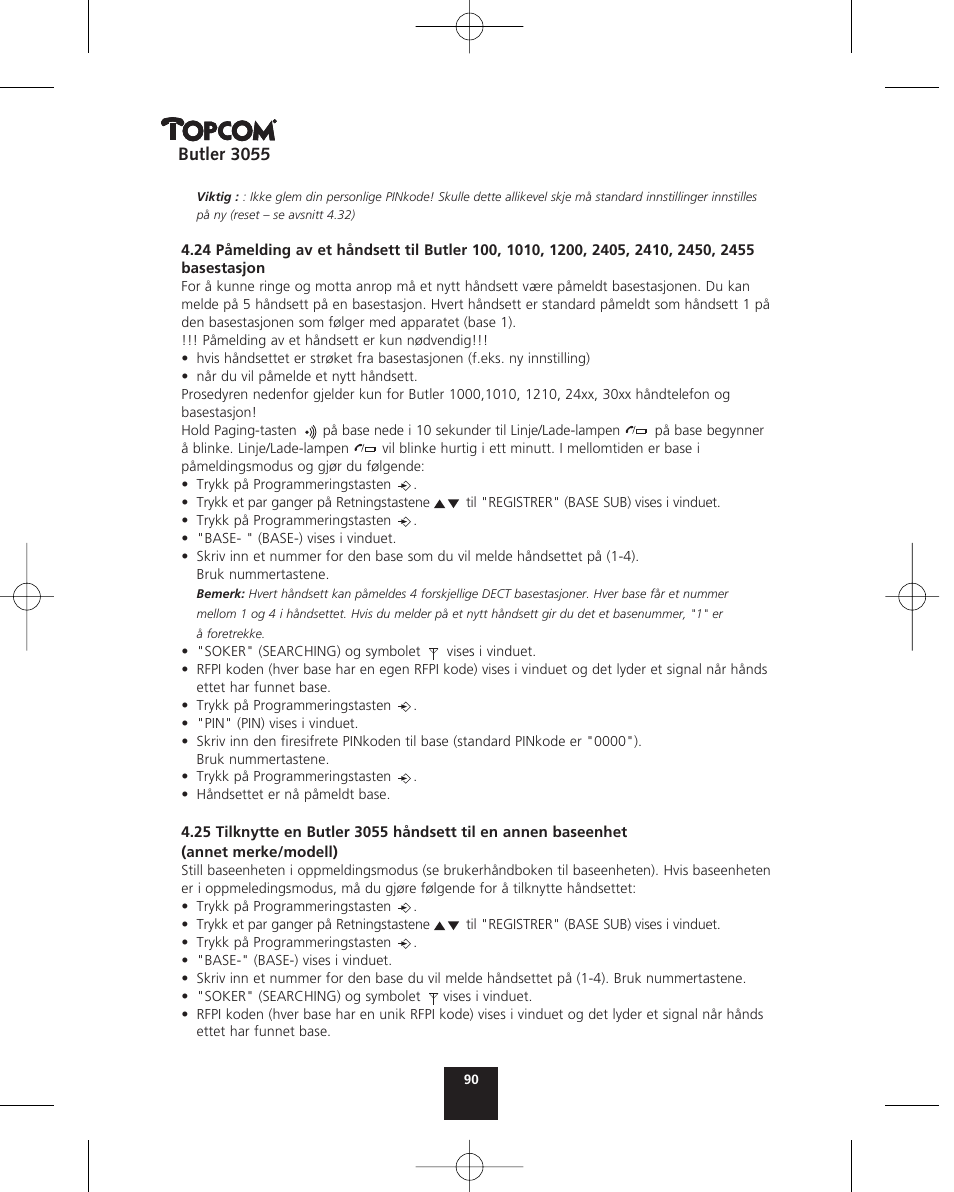 Topcom BUTLER 3055 User Manual | Page 90 / 176