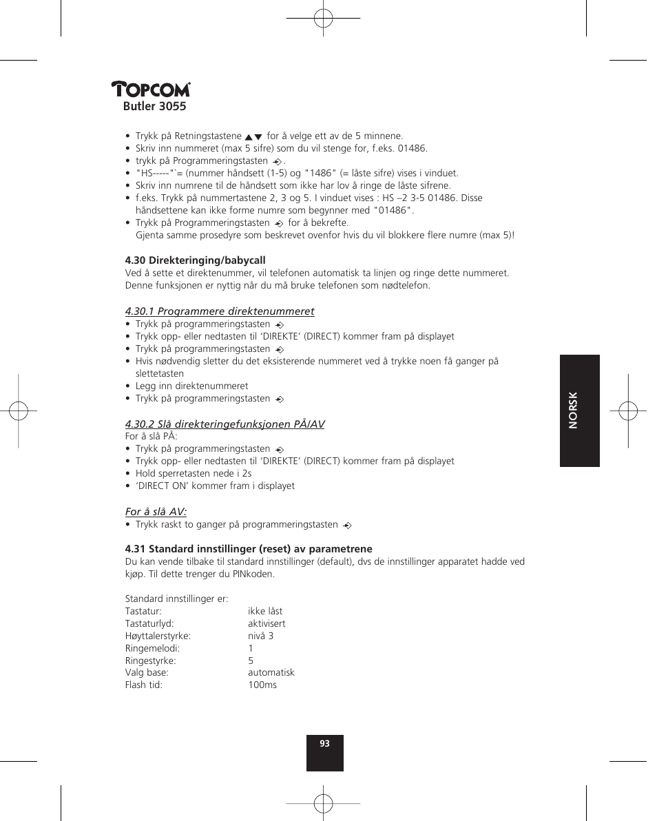 Topcom BUTLER 3055 User Manual | Page 93 / 176
