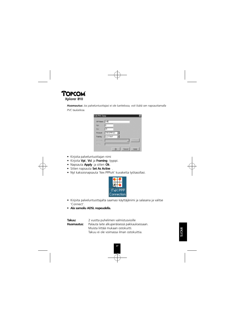 Topcom Xplorer 874A User Manual | Page 27 / 28