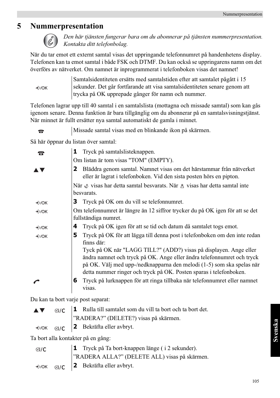 5nummerpresentation | Topcom Butler E400 User Manual | Page 127 / 272
