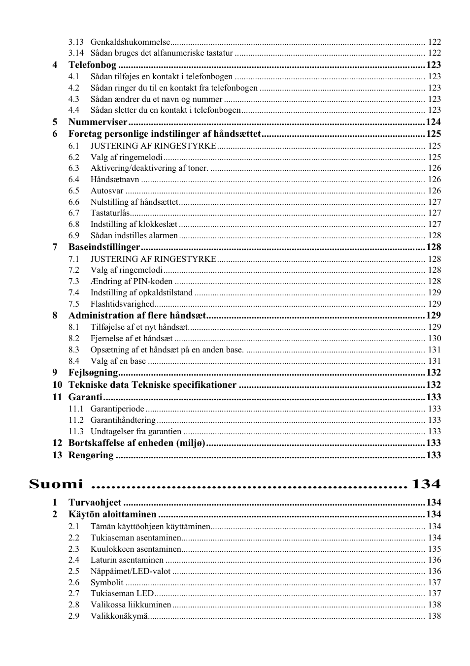 Suomi | Topcom Butler E400 User Manual | Page 13 / 272