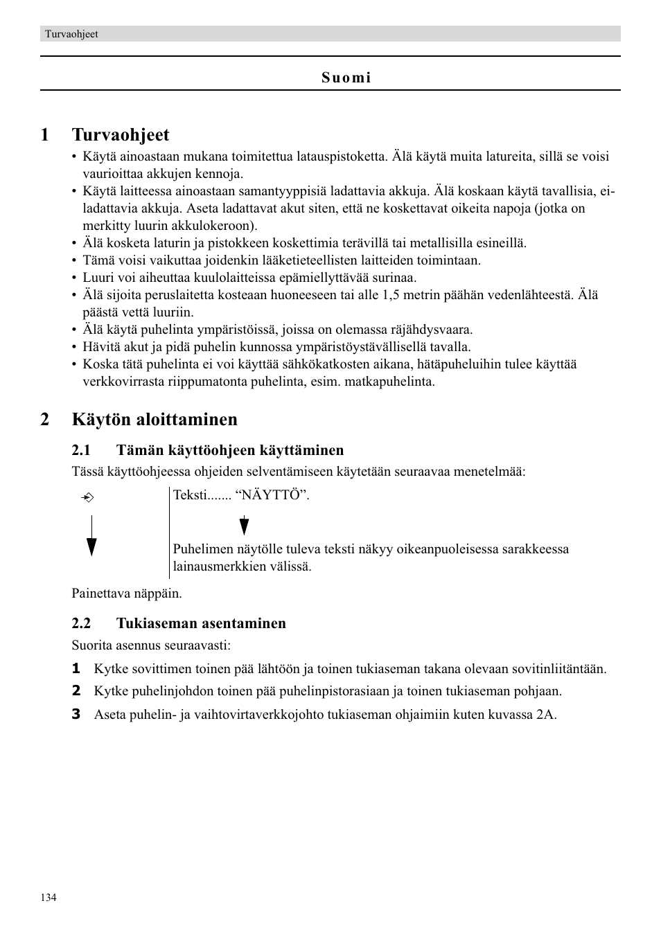 1turvaohjeet, 2käytön aloittaminen | Topcom Butler E400 User Manual | Page 156 / 272