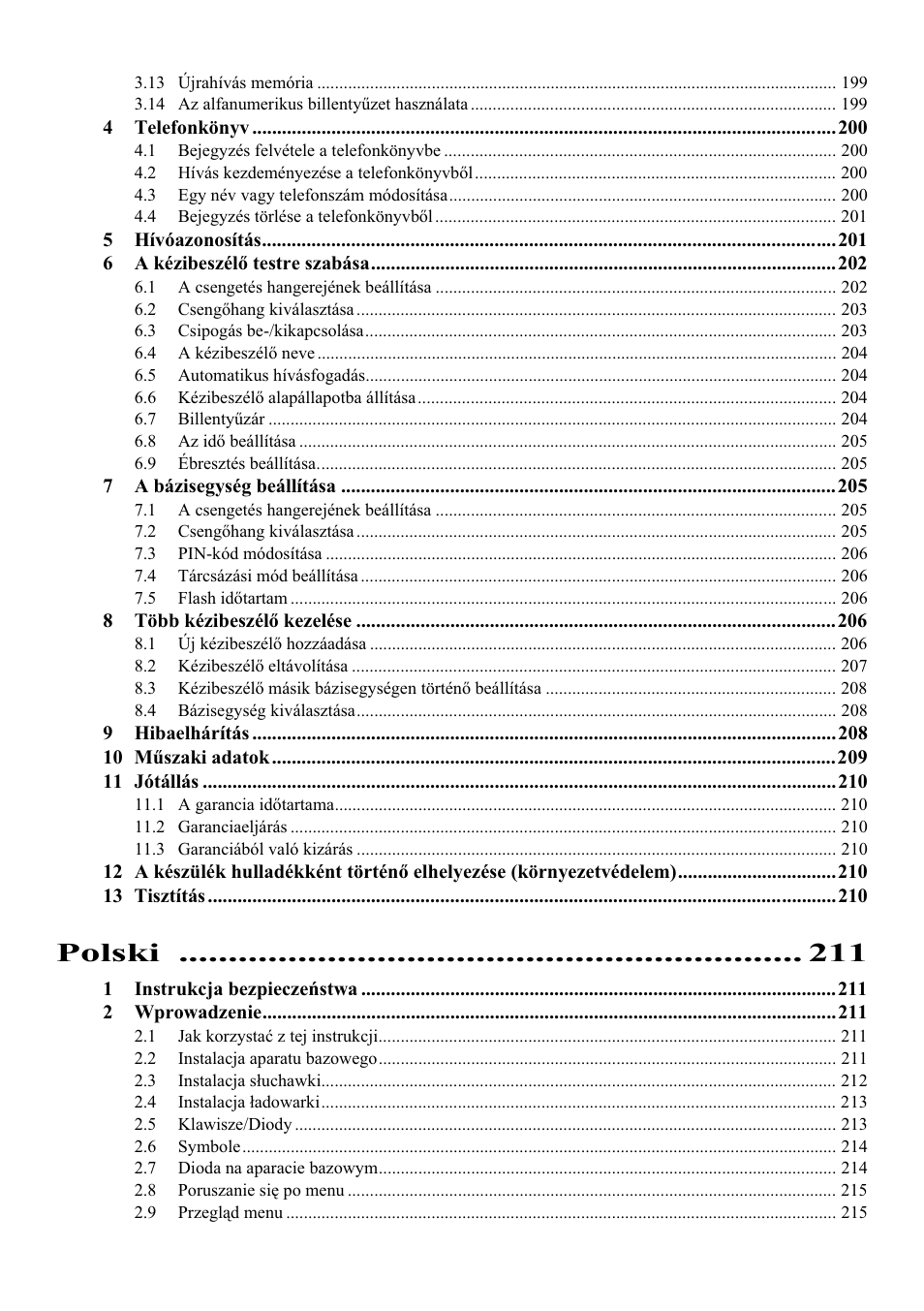 Polski | Topcom Butler E400 User Manual | Page 18 / 272