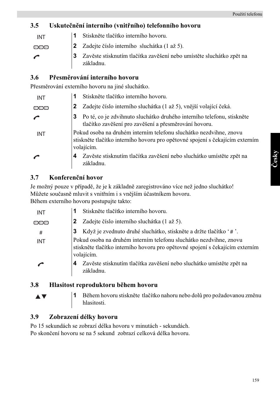 Ýes k y, 7 konferenþní hovor, Pĝesmčrování externího hovoru na jiné sluchátko | Topcom Butler E400 User Manual | Page 181 / 272