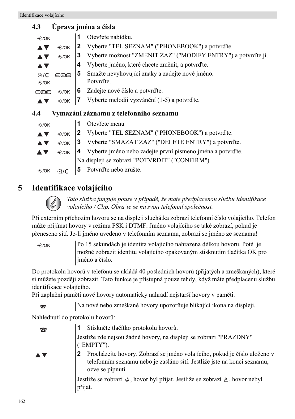 5identifikace volajícího | Topcom Butler E400 User Manual | Page 184 / 272
