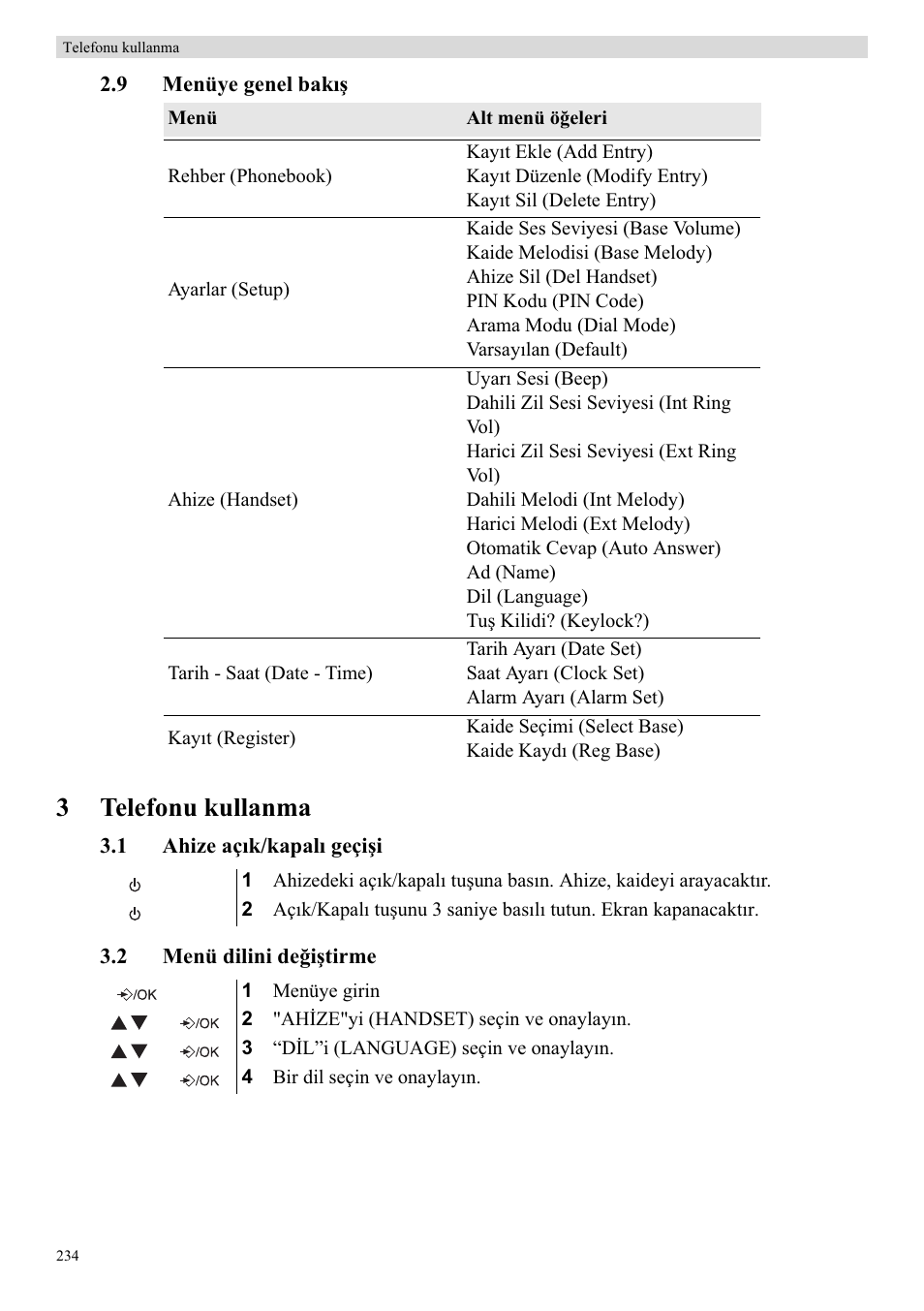 3telefonu kullanma | Topcom Butler E400 User Manual | Page 256 / 272