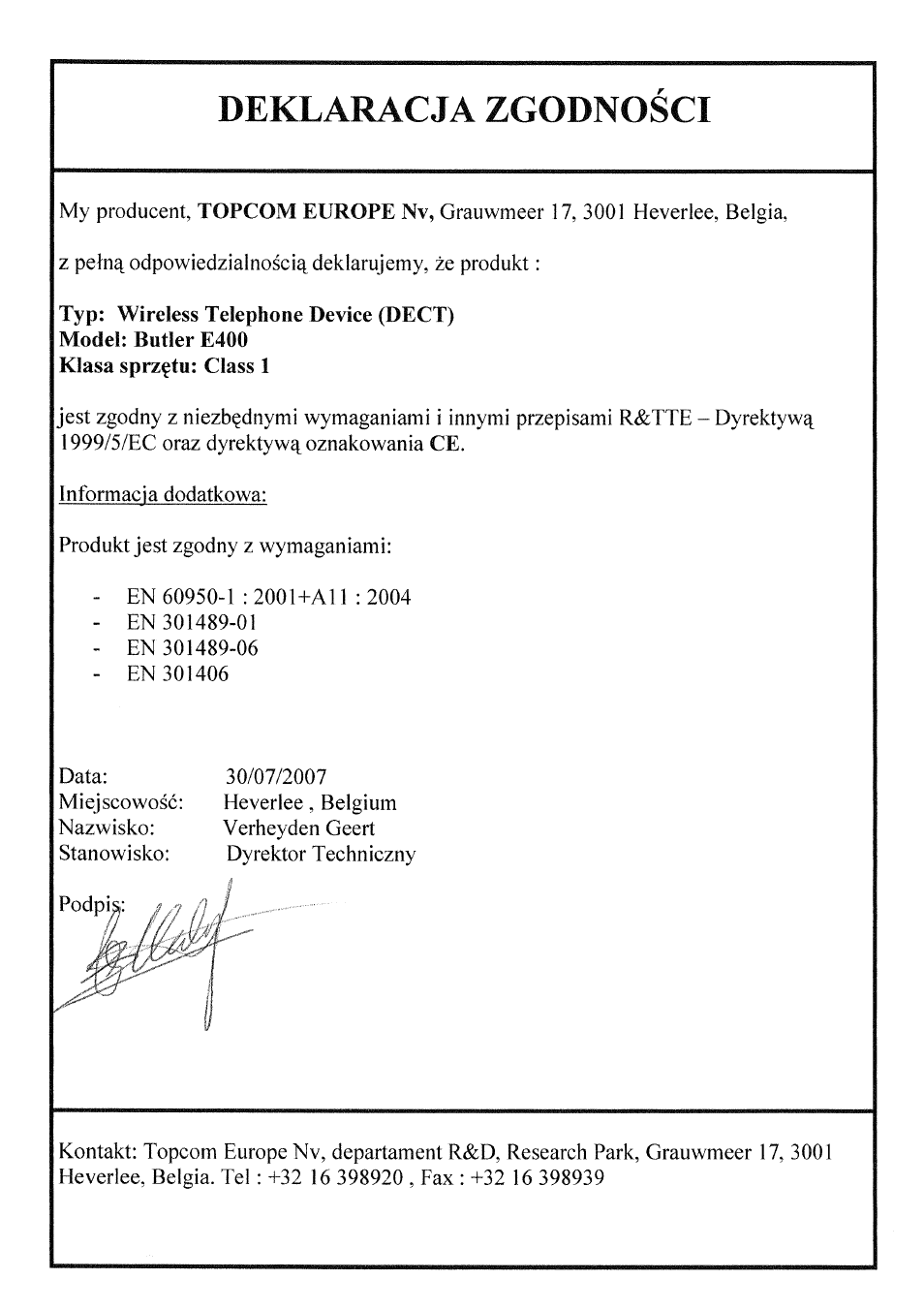 Topcom Butler E400 User Manual | Page 270 / 272