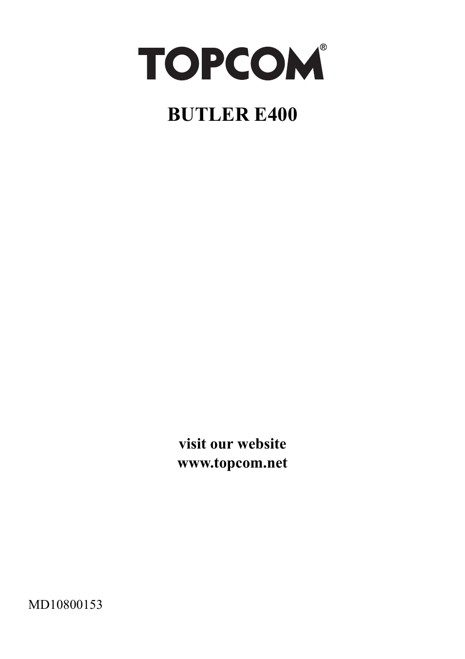 Butler e400 | Topcom Butler E400 User Manual | Page 272 / 272