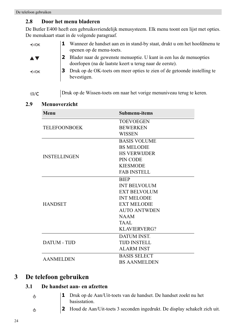3de telefoon gebruiken | Topcom Butler E400 User Manual | Page 46 / 272