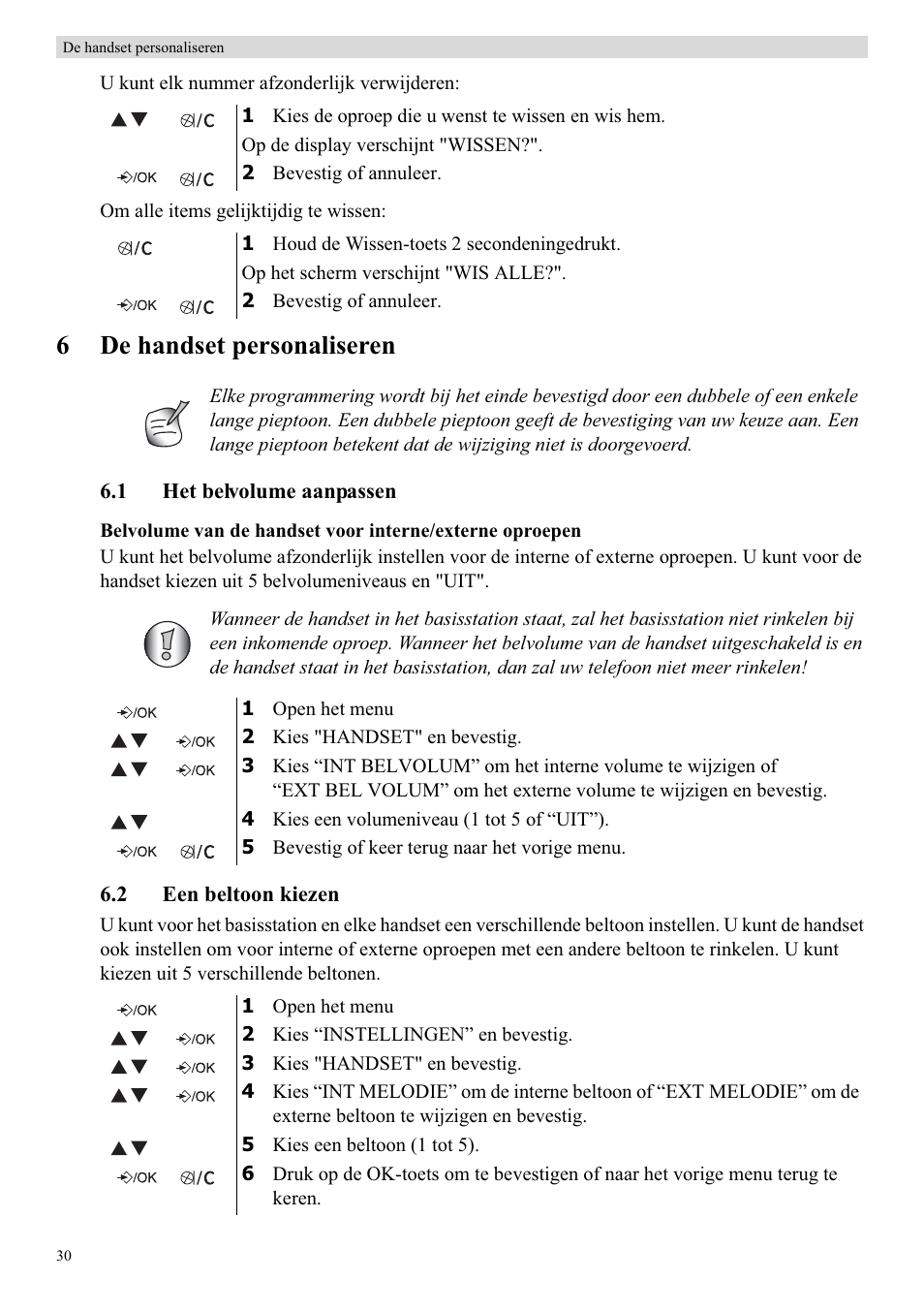 6de handset personaliseren | Topcom Butler E400 User Manual | Page 52 / 272