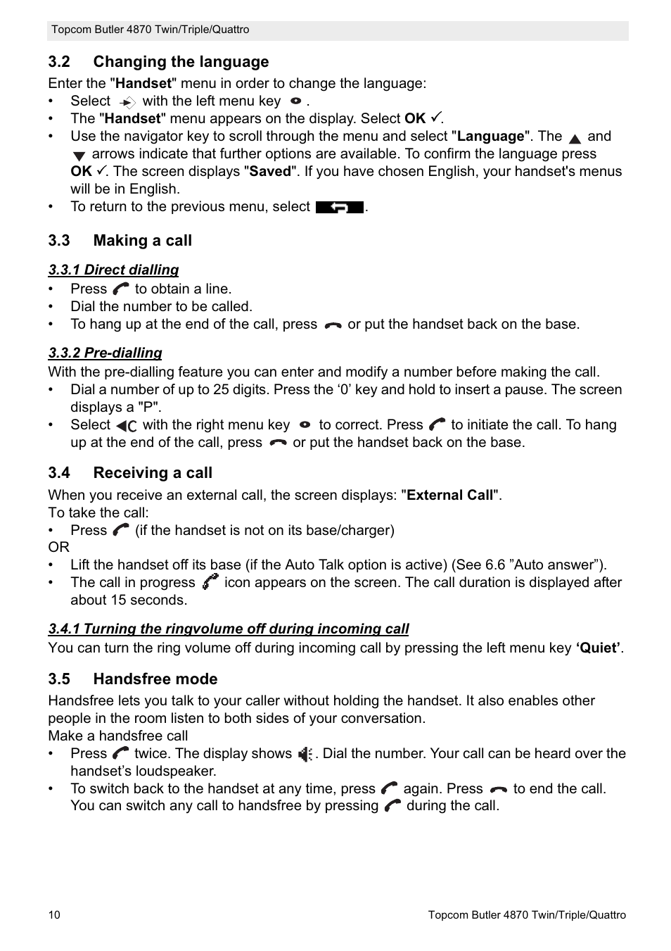 Topcom BUTLER 4870 User Manual | Page 10 / 24