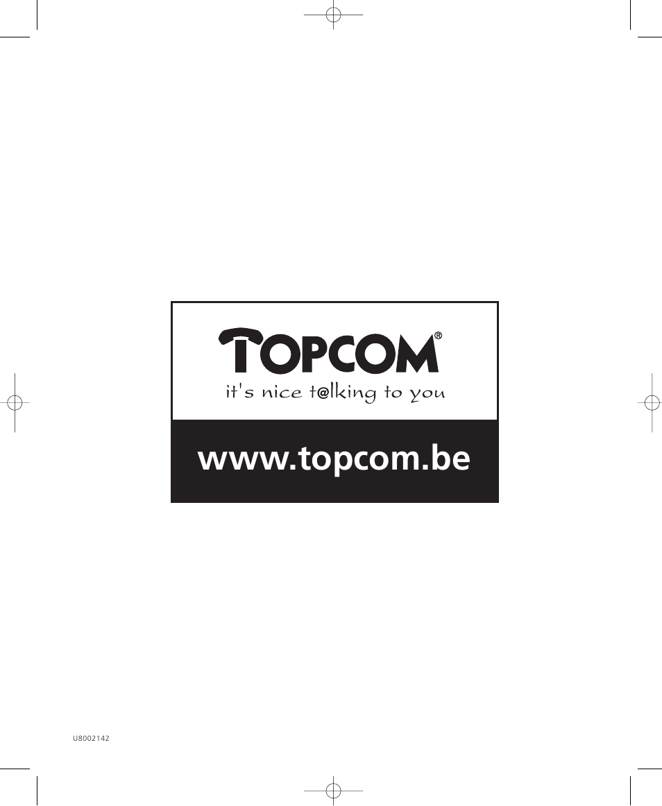 Topcom BUTLER 2600 User Manual | Page 36 / 36