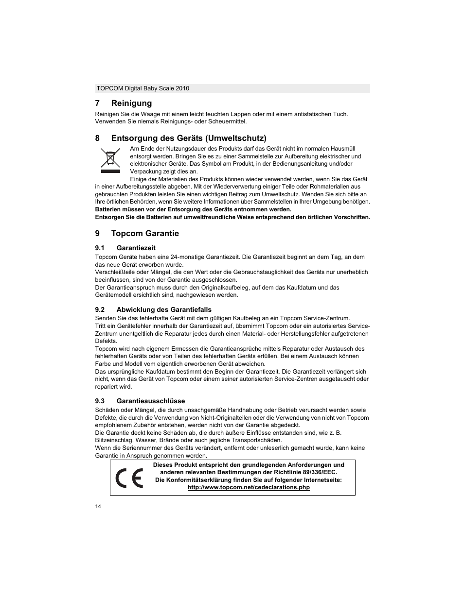 Topcom 2010 User Manual | Page 14 / 52