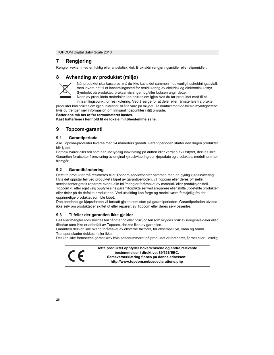 Topcom 2010 User Manual | Page 26 / 52