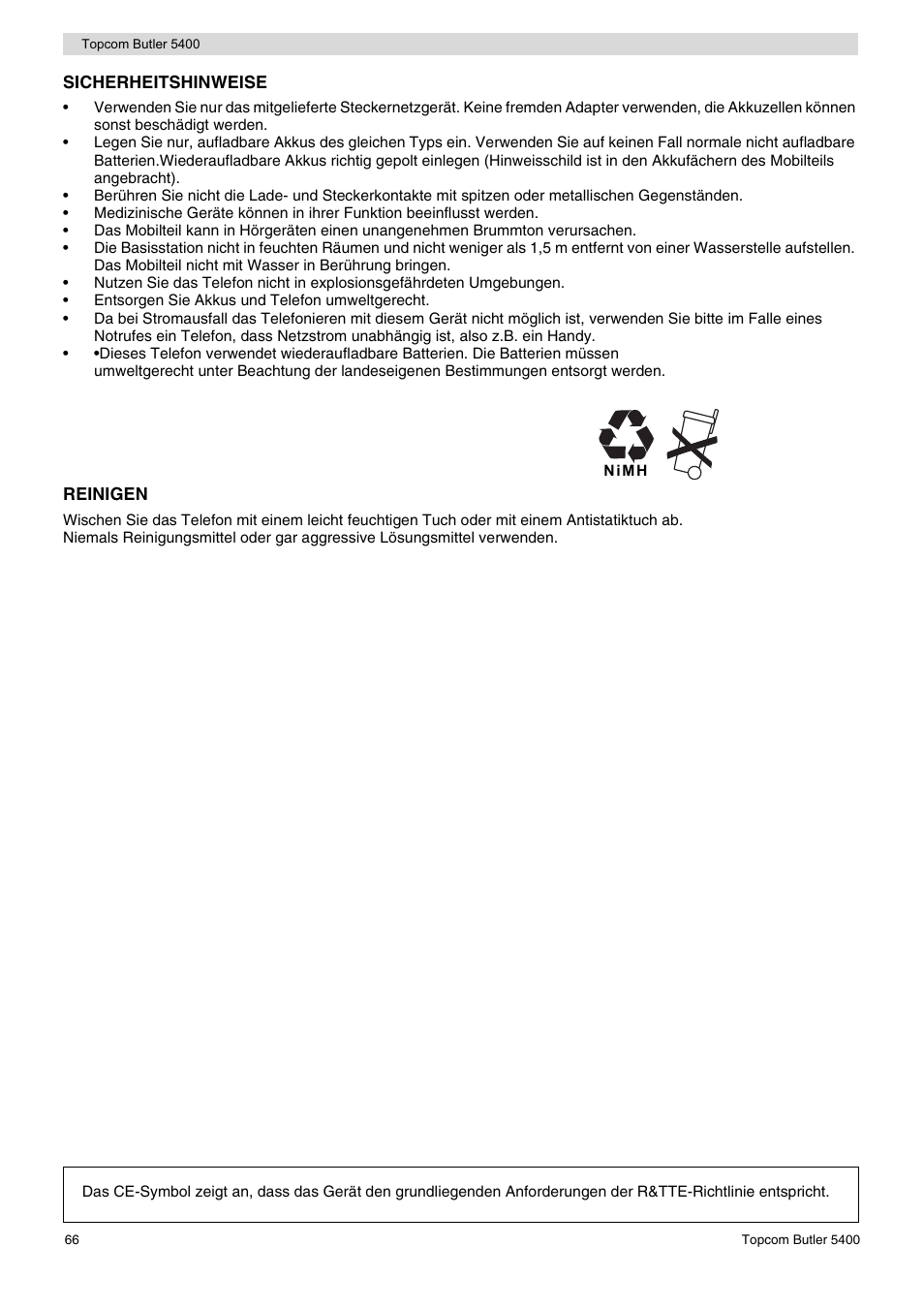 Topcom BUTLER 5400 User Manual | Page 66 / 112
