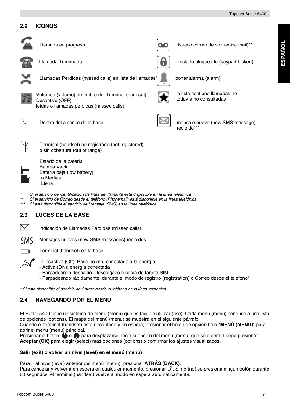 Topcom BUTLER 5400 User Manual | Page 91 / 112