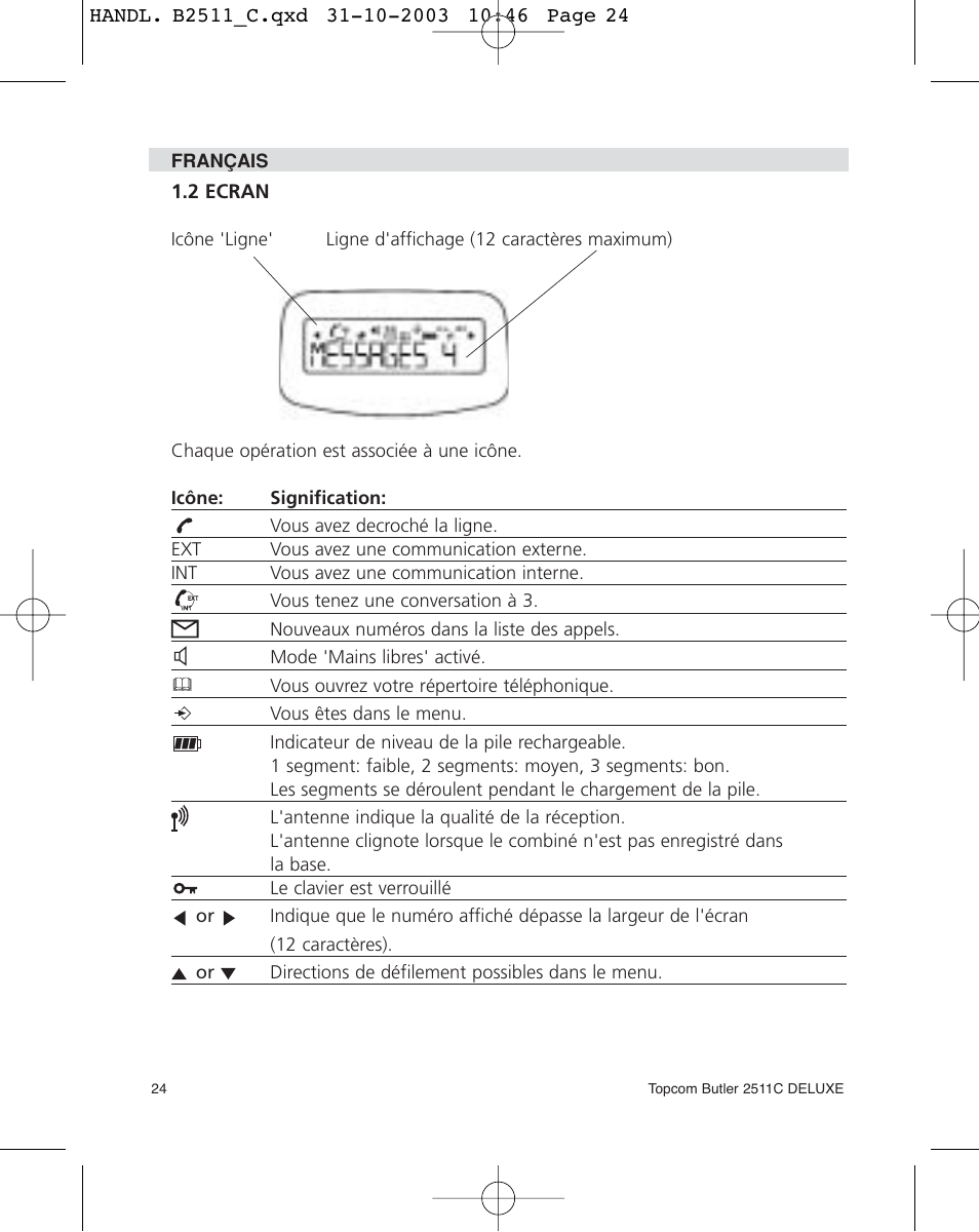 Topcom 2511C User Manual | Page 24 / 88