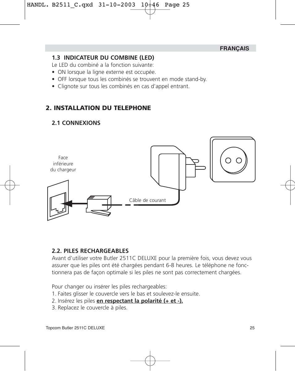 Topcom 2511C User Manual | Page 25 / 88
