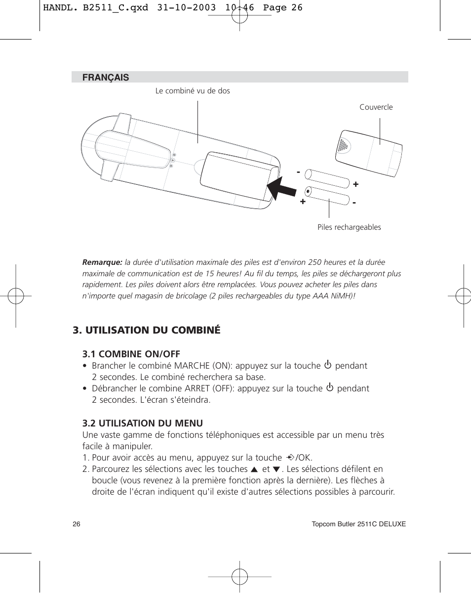 Topcom 2511C User Manual | Page 26 / 88