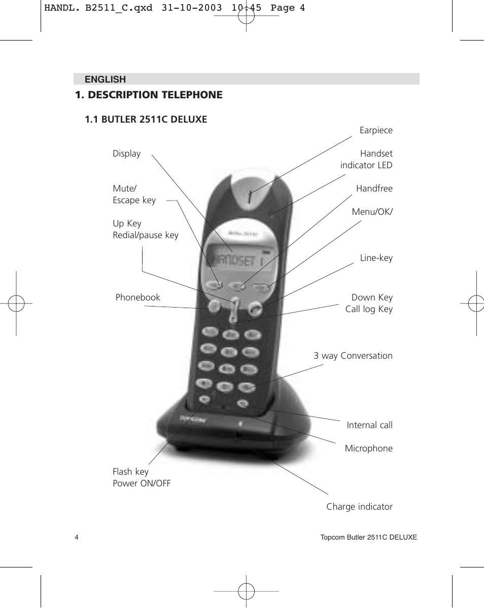 Topcom 2511C User Manual | Page 4 / 88