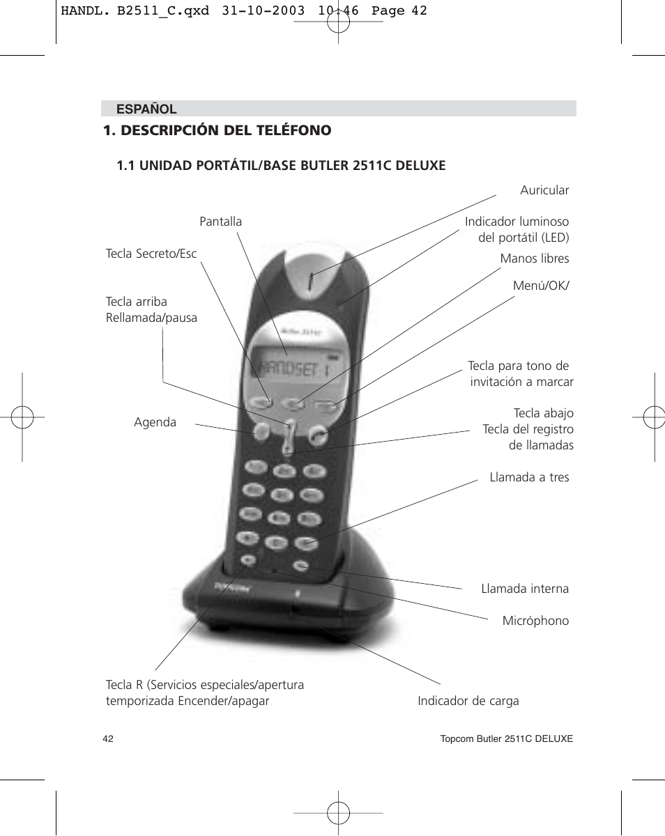 Topcom 2511C User Manual | Page 42 / 88